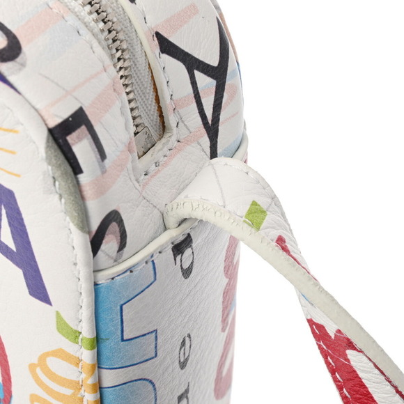 Balenciaga Everyday Leather Shoulder Bag White Multicolor - Picture 7 of 12